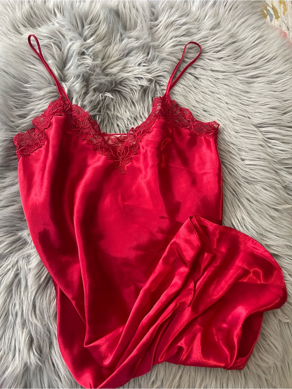 Victoria’s Secret VINTAGE Satin Lace Slip Nightgown Chemise Women’s Small